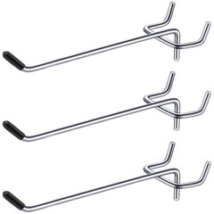 LhyBtm 6 Inch 20 Pack Pegboard Hooks Sturdy Shelving Fit 1mm/0.04inch Thick Peg