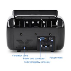 Money Counter Machine Bill Value Cash Counting For USD/EUR/GBP/Franc/BRP/RUB