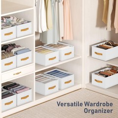 Dimj Wardrobe Clothes Organizer – Foldable Closet Drawer Organizer Dividers For