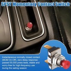 Horn Button, Boat Horn Switch, SPST Momentary Contact Switch, 12V/24V Dual Vo…