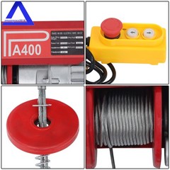 110V 880lbs Electric Hoist with 14FT Wired Remote Control,20-40FT Lifting Height