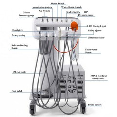 Mobile Dental Delivery Unit +Lamp Light +Ultrasonic Scaler+4Hole Handpiece kit