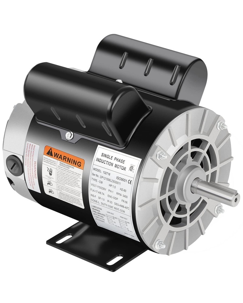 1.5HP Air Compressor Motor,3450 RPM Electric Motor,115/230V Single Phase Motor