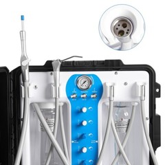 Portable Dental Chair Unit w/ Air Compressor 600W 118L/min Saliva Ejector