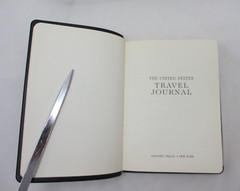 United States Travel Journal 6″ Soft Leather Cover Graphic Image 1995 Croc BROWN