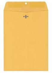 9 x 12 Inches Clasp Envelope with Deep Gummed Flaps 28LB Brown Kraft, See Option