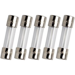 Pack of 5, T1.6AL250V, T1.6A 250V, T1.6L250V Cartridge Glass Fuses 5X20mm (3/16