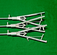 3pc Laparoscopic V-Shape Needle Holder Curved Jaw Right Hand Reusable Instrument