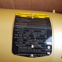 Baldor Reliance Super-E Motor VEM3157T 2HP 1750RPM 3PH 145TC 230/460V ODP NIB