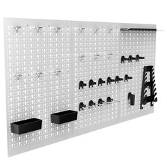 16×24 Metal Garage Storage Pegboard Wall Panels Tool Organizer System