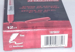 Box of 12 Sharpie eXtreme FADE RESISTANT Permanent Markers Fine Tip RED #1927433