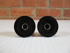 Black Plastic Knob Sliver Center Pair 5/8″ Tall Amp Electronics Guitar