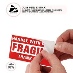 3″x5″ Fragile Stickers Handle With Care Warning Mailing Shipping Labels 500/Roll