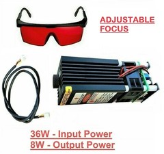 36W Blue Laser Module Head Kit For CNC Engraving Cutter Lazer Engraver Machine