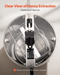 VEVOR Manual Honey Extractor 2Frame Beekeeping Honeycomb Spinner Stainless Steel