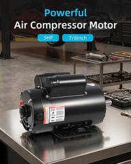 5HP SPL Air Compressor Electric Motor 230V 17.6Amps 3450 RPM 7/8” Keyed Shaft
