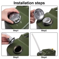 Durable Army Green 20L 5Gallon Gas Fuel Can Fuel Gasoline Steel Tank with Spout