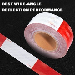 DOT C2 Reflective Tape 2 Inch x 30Ft Red White Waterproof Safety Truck