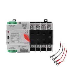 63Amp AC110V ATS Dual Power 4P 50/60Hz Din Rail Mount for Solar Generator RV