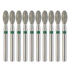 Multi-Use Football Diamond Burs FG 379/023C Egg Coarse Grit Green Friction Grip