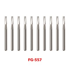 10 PCS Dental Tungsten Carbide Steel Burs FG-557 for High Speed Handpiece USA