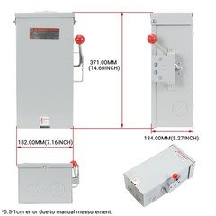 100A Manual Transfer Switch for Generator, 24000W GeneralDuty DoubleThrow Saf…