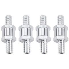 1/4″ Fuel Check Valve One Way Inline Non Return Diesel Gasoline Black 6mm 4Pcs