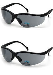 2 PR. V2 BiFocal Reading Performance Protective Safety Glasses GRAY READERS Z87+