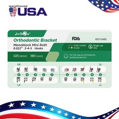 20 X Dental Orthodontic Brackets Braces Mini Roth MBT 022 /018 Hook 345