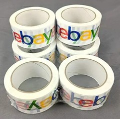 6 Rolls 2″ x 75 yds Official eBay Branded Packaging Packing Package Carton Tape
