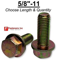 5/8-11 Grade 8 Flange Frame Bolt Yellow Zinc Plated (All Sizes & Qty’s) 5/8″