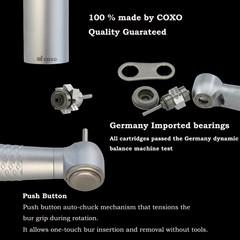 COXO Dental Fiber Optic High Speed Handpiece Turbine Fit KAVO NSK Coupler LED 6H