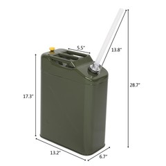 Durable Army Green 20L 5Gallon Gas Fuel Can Fuel Gasoline Steel Tank with Spout