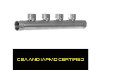 3/4 In. X 3/4 In. X (4) 1/2 In. CSST FIPT Stainless Steel Manifold