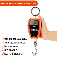 Digital Crane Scale 300kg/660lbs 200kg/440lbs with LED Handheld Mini Hanging …