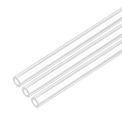 3Pcs 1mm (0.04″) ID x 3mm(0.12″) OD x 356mm(14″) L Clear Rigid Acrylic Pipe