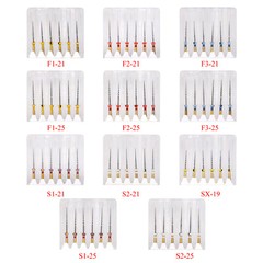 6Files Dental Endo NITI Engine-use Rotary Files Root Canal SX K File 19/21/25mm