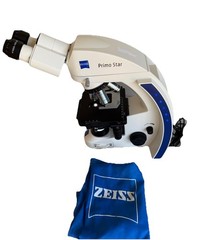 Carl Zeiss Primo Star Microscope w/ 4x 10x 40x 100x Objectives