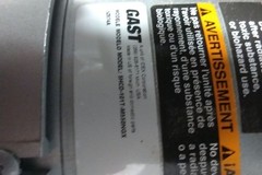 Gast 5HCD-101T-M550NGX 0.75 HP 120VAC, 240VAC 2 Gal Electric Air Compressor