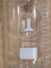 1000ml Erlenmeyer Flask, 3.3 Borosilicate Glass, Karter Scientific (Single)