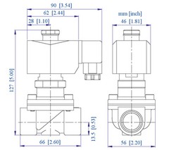 1/2 inch NORMALLY OPEN 220V-240V AC Brass Solenoid Valve NPT ONE-YEAR WARRANTY