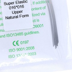 20×Dental Ortho Super Elastic Niti Rectangular Arch Wire Natural 16×16 Upper