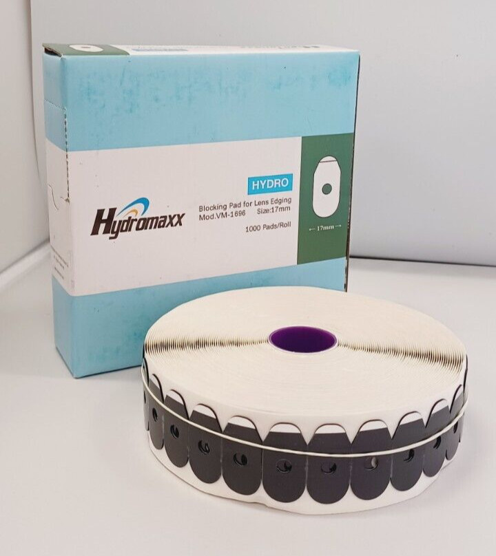 1 Roll HYDROMAXX VM-1696 Optical Leap Blocking Pad Lens edging 17 mm 1000 Pads