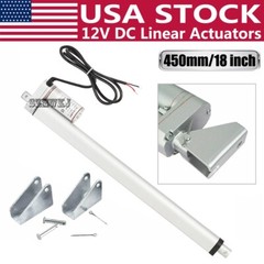 450mm 18″ In Stroke Linear Actuator DC12V 220lbs Max Lift W/ Brackets Heavy Duty