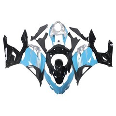 Blue Silver Full Fairings Kit for Kawasaki Ninja 400 EX400 2018-2023 ABS Plastic