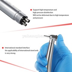 Dental High Speed Handpiece Mini LED Fiber Optic Small Head Air Turbine 4H USA