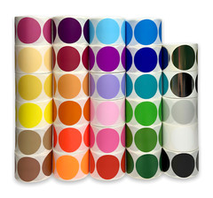 Blank 2″ Round Color Coding Labels Inventory Adhesive Dots 500/RL (Choose Color)
