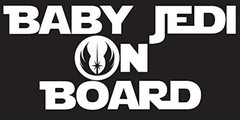 Baby on Board Car Decal Sticker, White, 7.25 x 3.25 Inches