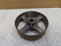 VTG ANTIQUE CAST IRON FLAT BELT PULLEY LINE SHAFT HIT MISS ENGINE 10x3x1-1/4