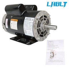 LABLT 5 HP Electric Motor Single Phase 230 V 3450 RPM 56 HZ ODP 7/8”Shaft